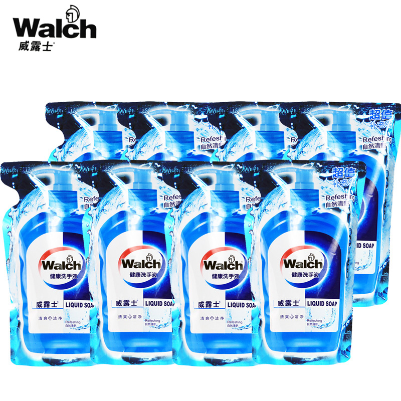 正品威露士健康洗手液袋装525ML*8 自然清新抑菌洗手液补充装