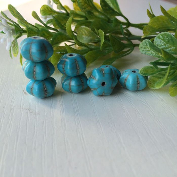 True goodness synthetic pine stone blue pumpkin beads cashew beads top beads Beads Everest Beads Diamond Bodhi DIY accessories