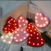 Led night light confession proposal gift girls heart room decoration supplies decorative light net red light to send girlfriend romance