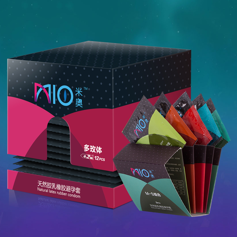 MIO/米奥避孕套组合M系列17只装螺旋纹玫瑰香安全套成人用品XMIO