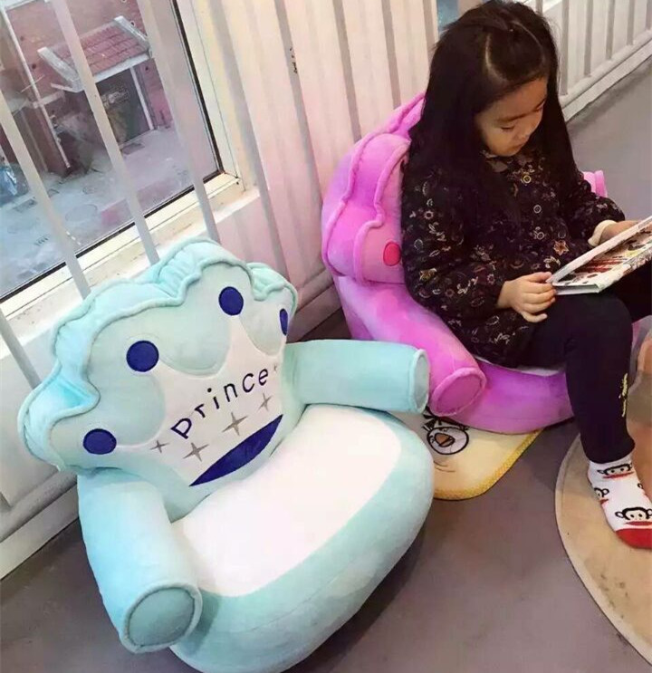 Baby Crown Sofa Princess Prince Sofa Children Plush Toy Sofa Baby Sofa