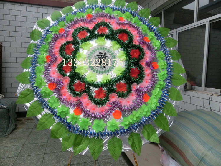 Funeral parlor sacrificial funeral silk flower cloth wreath umbrella stand folding handbag shroud urn sacrificial paper products