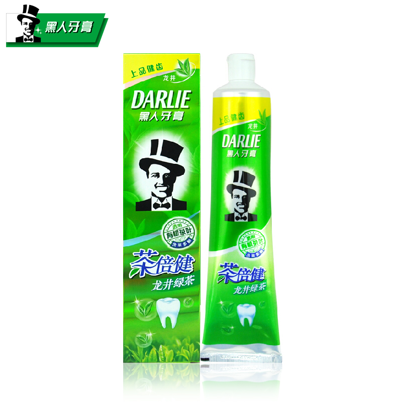 黑人茶倍健牙膏龙井绿茶90g-190g 清新口气去牙菌斑