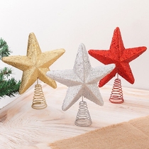 Christmas Tree Pentagram Decoration Top Stars Shiny Pink Christmas Tree Top Stars Stars Pentagram Christmas Decorations