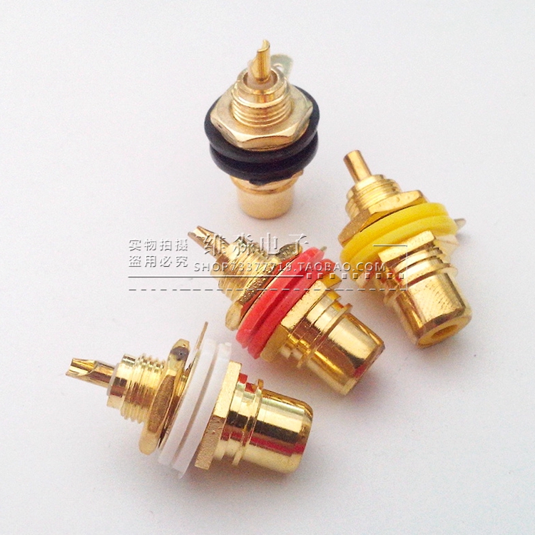 Audio connector lotus socket AV audio amplifier rca lotus socket fever plug terminal lotus socket