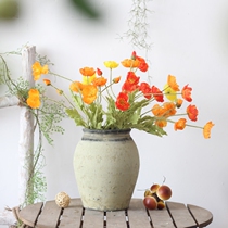 Looking for points Bingyu simulation flower flocking silk flower living room decoration table setting flower arrangement flower arrangement elegant and fresh