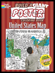 【预售】Build a Giant Poster Coloring Book--United States