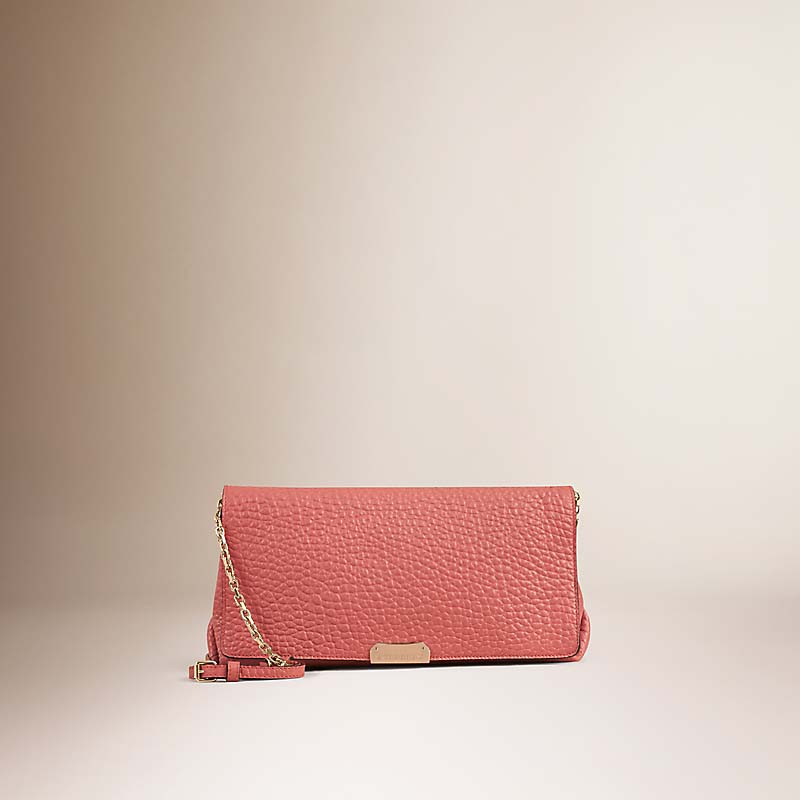 BURBERRY/博柏利中号典藏粒面皮革手拿包 40122211