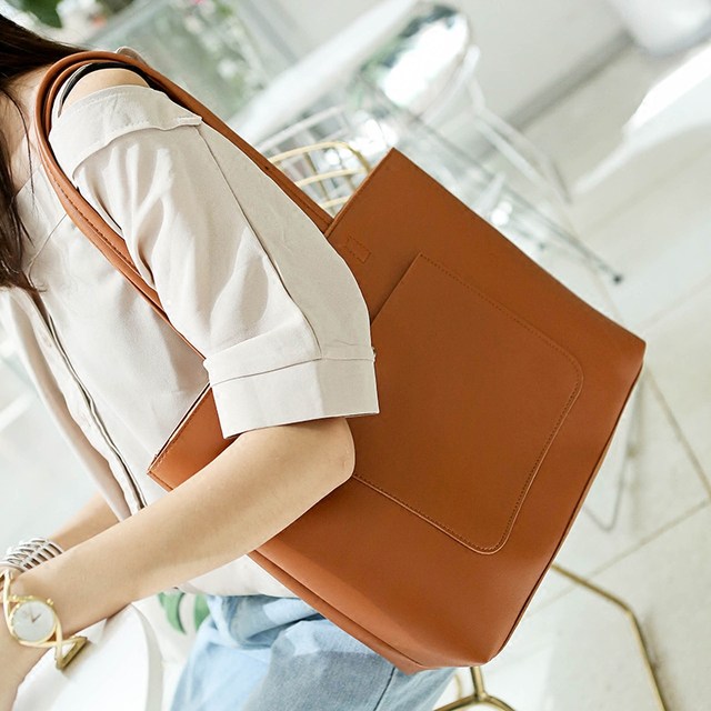 Women's bag big bag 2022 new Japanese and Korean version of the trendy retro tote bag simple fashion all-match handbag shoulder bag