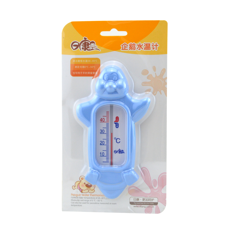 【满额包邮】日康 企鹅婴儿两用水温计 温度计RK3740 澡温计