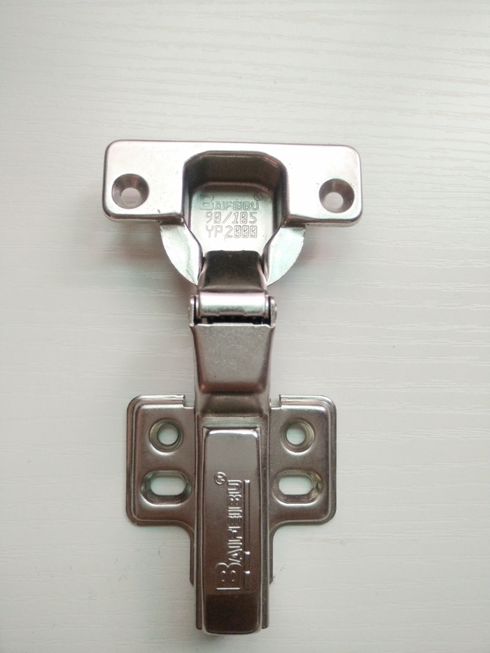 Baifei step stainless iron cabinet drawer Hydraulic buffer hinge Hinge Middle bend Big bend Straight bend