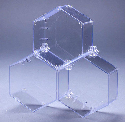 The hexagonal rhomboid small number display case