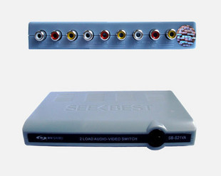 View bay 2-way audio-video switcher AV Audio signal switcher manually 2 in 1 out of SB-S21VA