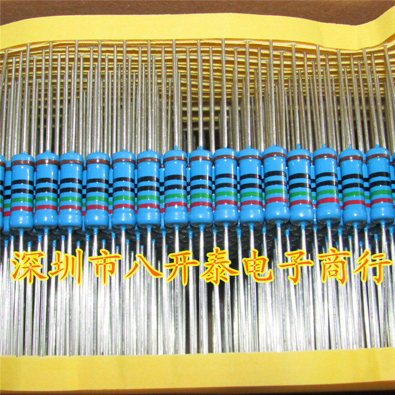 2W250 ohm 1% 250 ohm 250R 250R Copper foot metal film color ring resistance 100 yuan 11