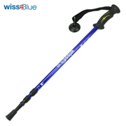 Wissblue trekking cực siêu nhẹ đi bộ ngoài trời thanh giảm xóc nhôm cực đi bộ dính ba phần kính thiên văn gấp