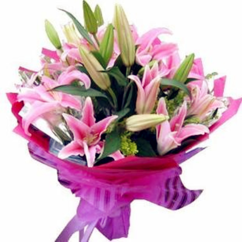 常德益阳梁山香水百合花束邵阳同城鲜花速递朋友同事领导商务订花