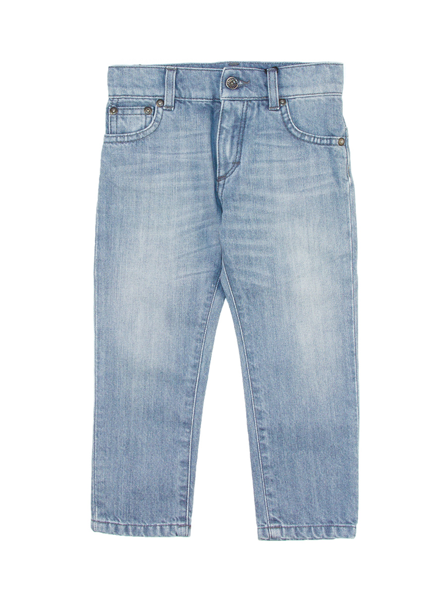 Dolce&Gabbana 浅蓝色磨白宽松牛仔裤