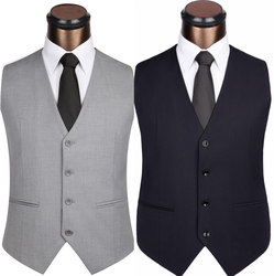 Authentic Spring and Autumn New Wool Men's suit Vest Vest Business Casual Korean Version Slim Formal Suit Vest