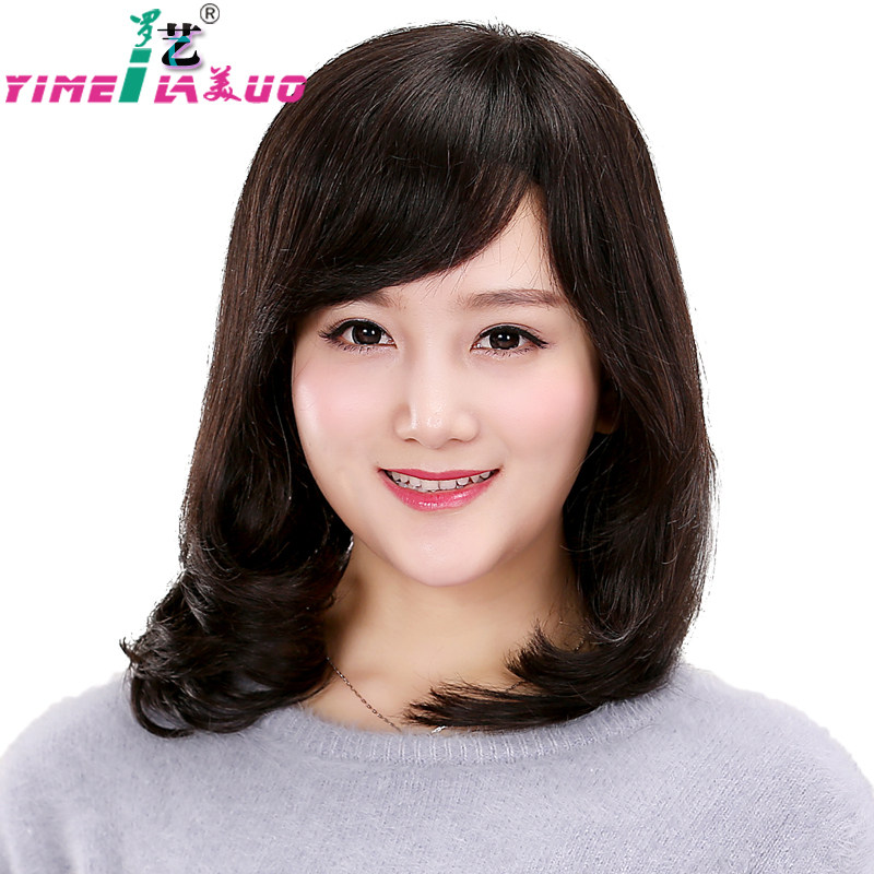 假发 真发 手织长卷发 逼真真人发全手织 假发梨花头 逼真波波头