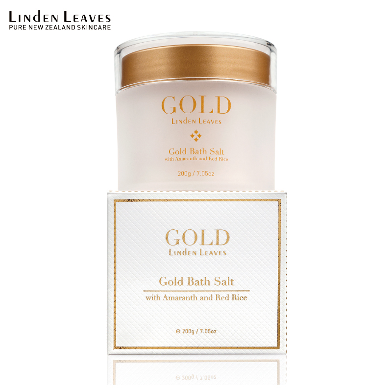 Linden Leaves新西兰进口浴盐 金箔去角质牛奶浴盐包邮 200g