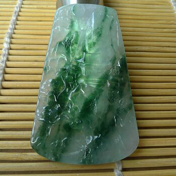 Myanmar guanyin pendant carved jade pendant jade buddha