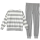 Bộ đồ ngủ đôi tay dài mùa xuân và mùa thu cotton sọc nam và dịch vụ gia đình của phụ nữ phù hợp với trang phục cotton mùa hè lỏng lẻo đồ bộ pijama Giống cái