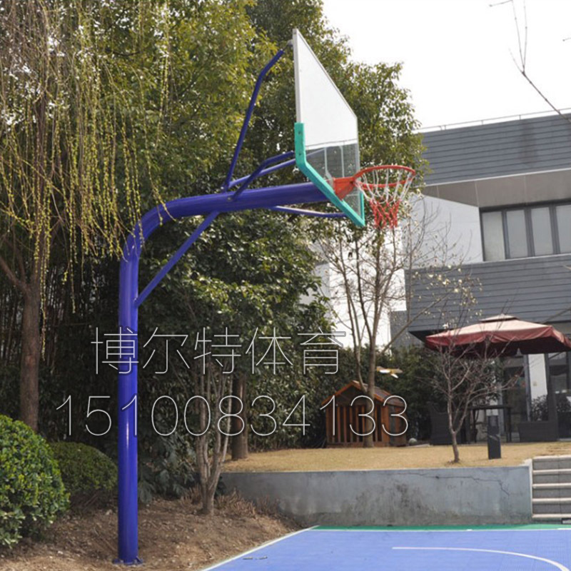 Ground-buried standard basket ball holder stationary basket ball holder Round Pipe Basket outdoor basketball stand Outdoor Basketball Stand