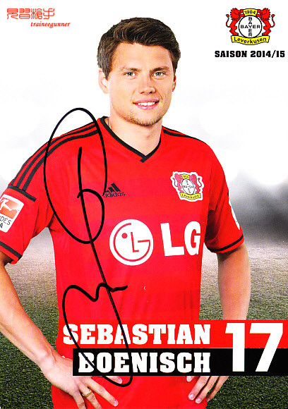 Bernisch Leverkusen 2014-15 autographed official card