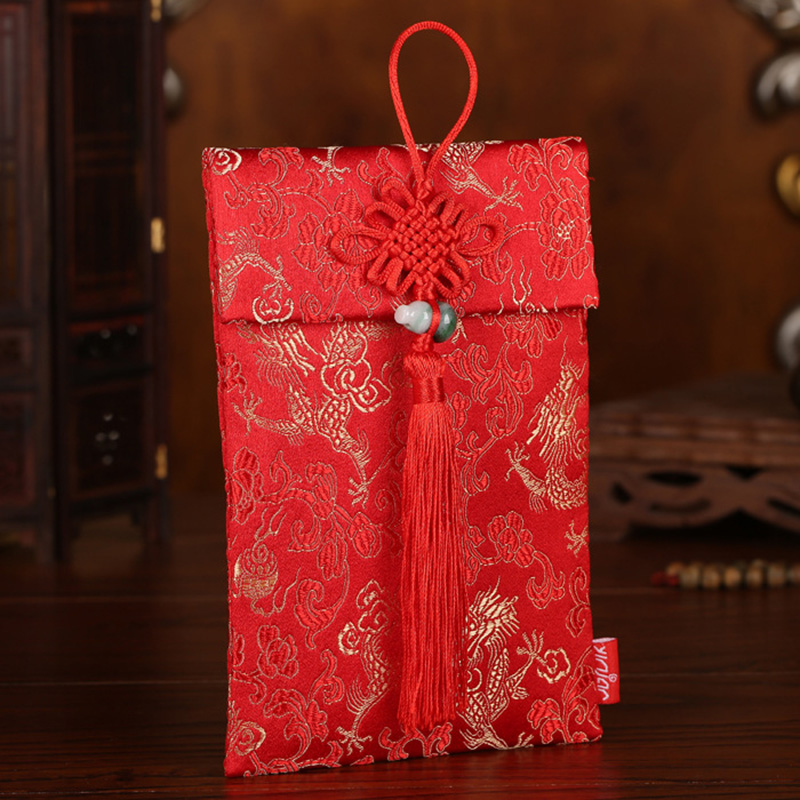 New Year's red envelope brocade fabric 1-2 RMBten thousand large red packets business shoubanquet red packet bags wedding relignins are sealed