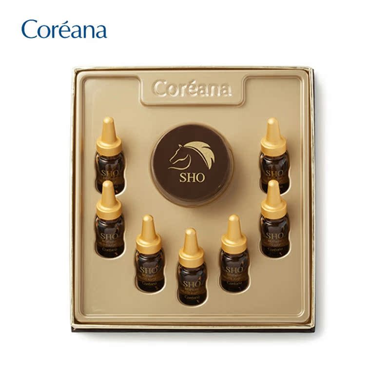 韩国正品Coreana/高丽雅娜7天涂抹式精华7支&精选马油霜