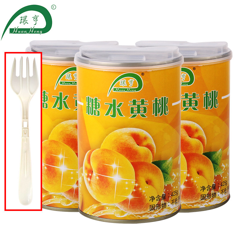 【天猫超市】环亨 黄桃罐头425g*3 新鲜水果罐头方便休闲零食p#