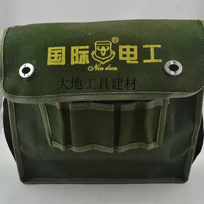 Green canvas tool bag Industrial and mining construction repair single backpack