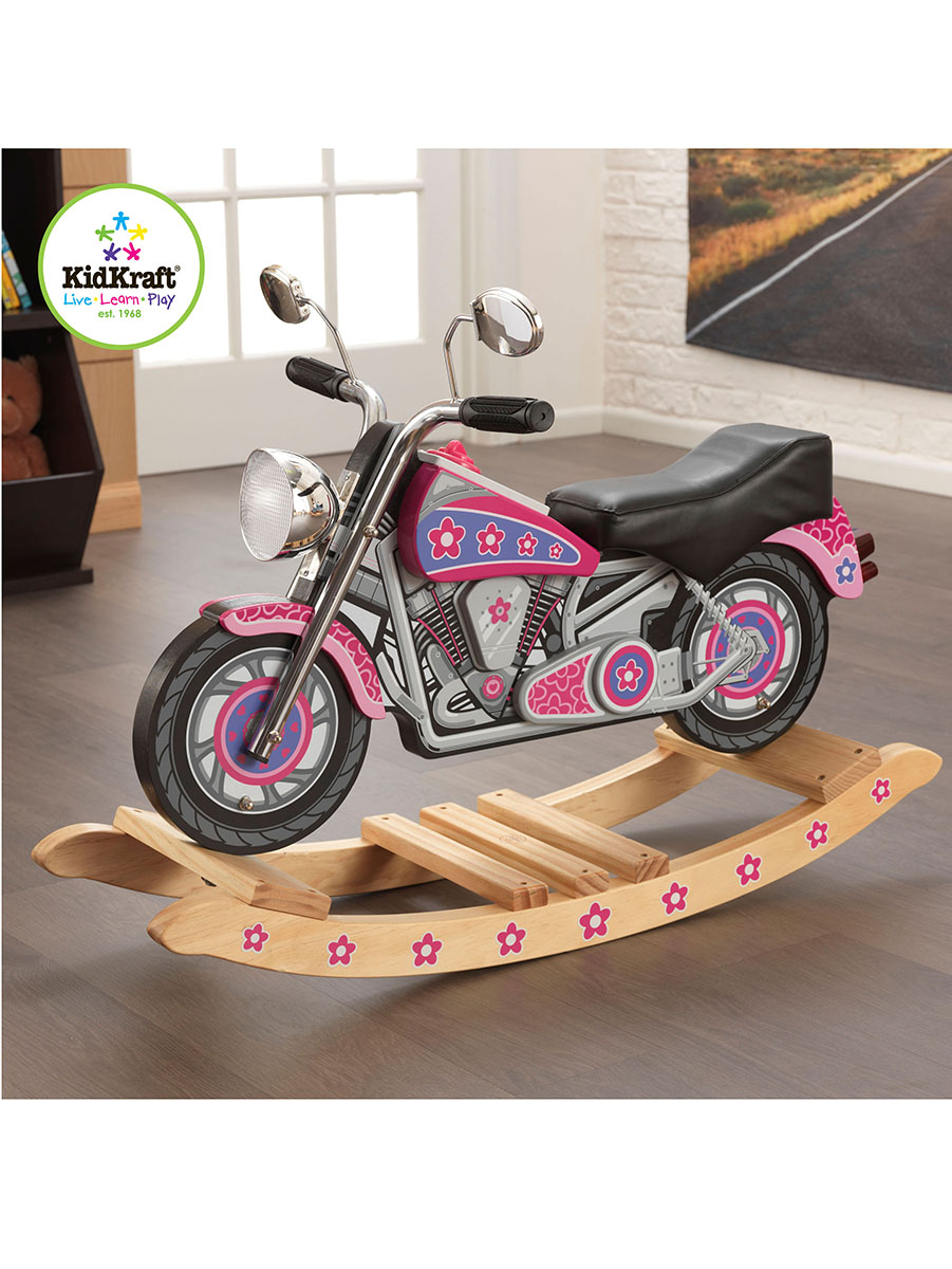 KidKraft 3-8岁绚烂粉色摩托摇马