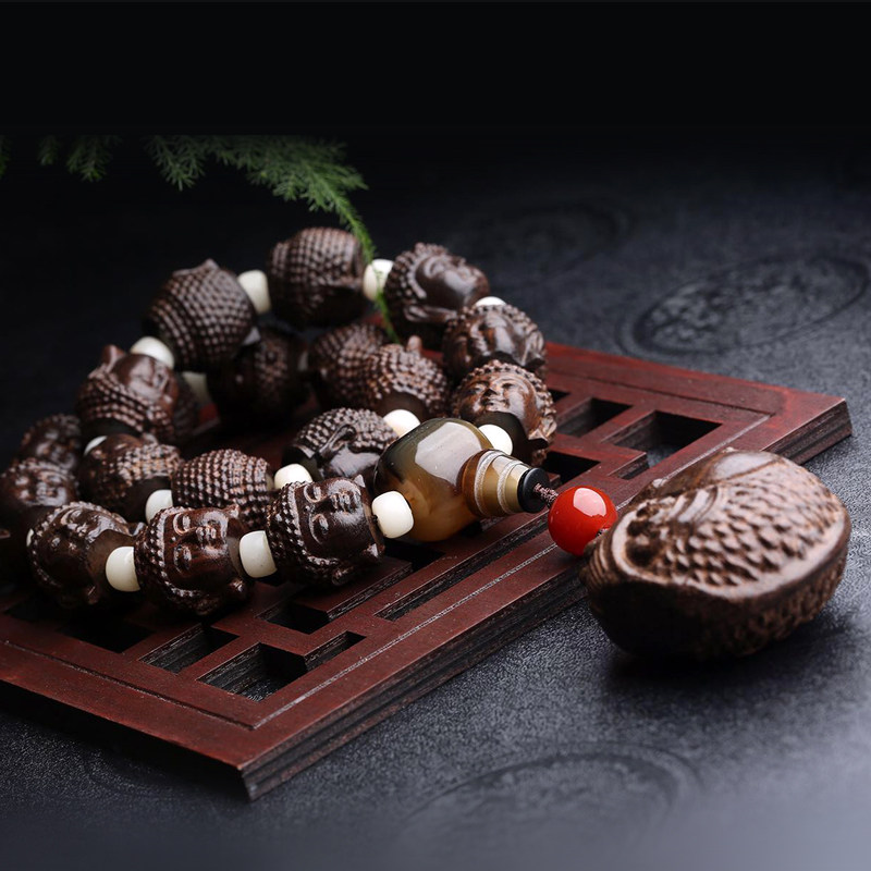 Meet your lucky) Immersive Carmel Morini Wood Fish Hand Beads Strappy Accessories Gadget