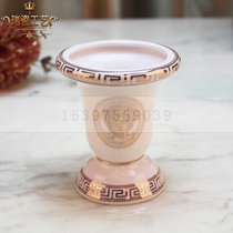 Ceramic fruit sign cup fruit fork seat European ktv table supplies high-end clubhouse desktop ornaments decorative utensils