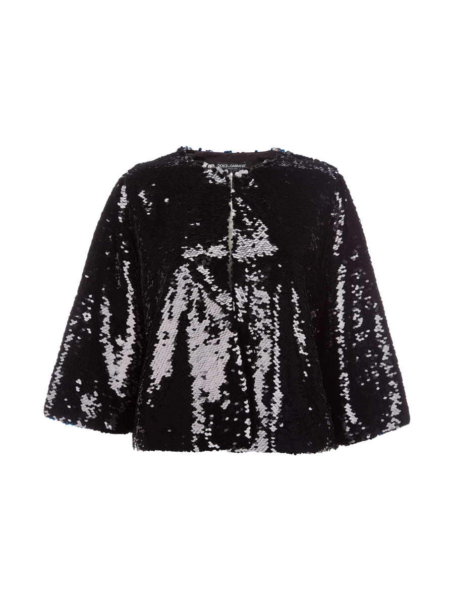 Dolce&Gabbana 黑色光泽半袖上衣