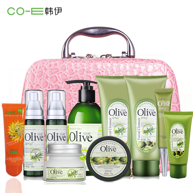 CO﹒E/韩’伊橄榄抗皱紧致护理皙白补水保湿美容化妆品套装