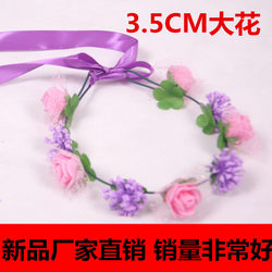 Garland headdress hair accessories headband bracelet hair wholesale Mori ສາວ seaside ເດັກນ້ອຍ bridal ດອກ headband ຜູ້ຜະລິດຂາຍຍົກ