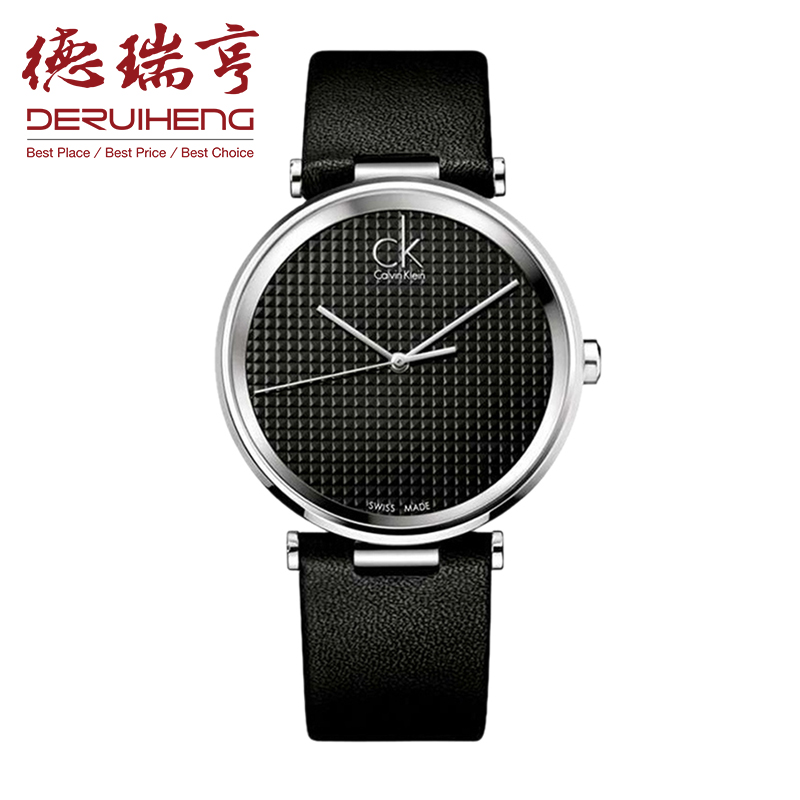 限量低价 瑞士CK时装表calvin klein时尚石英男表K1S21102皮带表