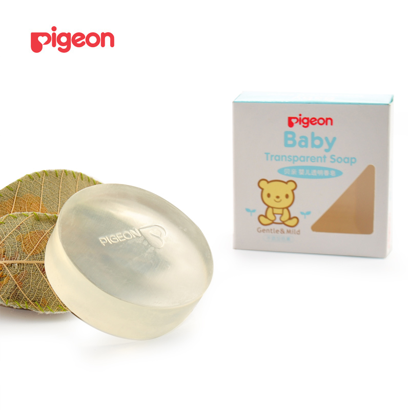 贝亲Pigeon 婴儿透明香皂70g/纯植物 宝宝洗澡香皂 透明皂 IA122