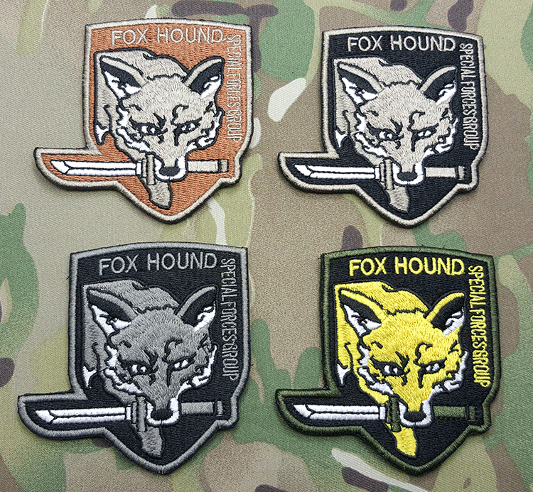 Metal Gear Solid FoxHound Embroidered Badge with Velcro Hook Hound Fox Armband as Back Badge