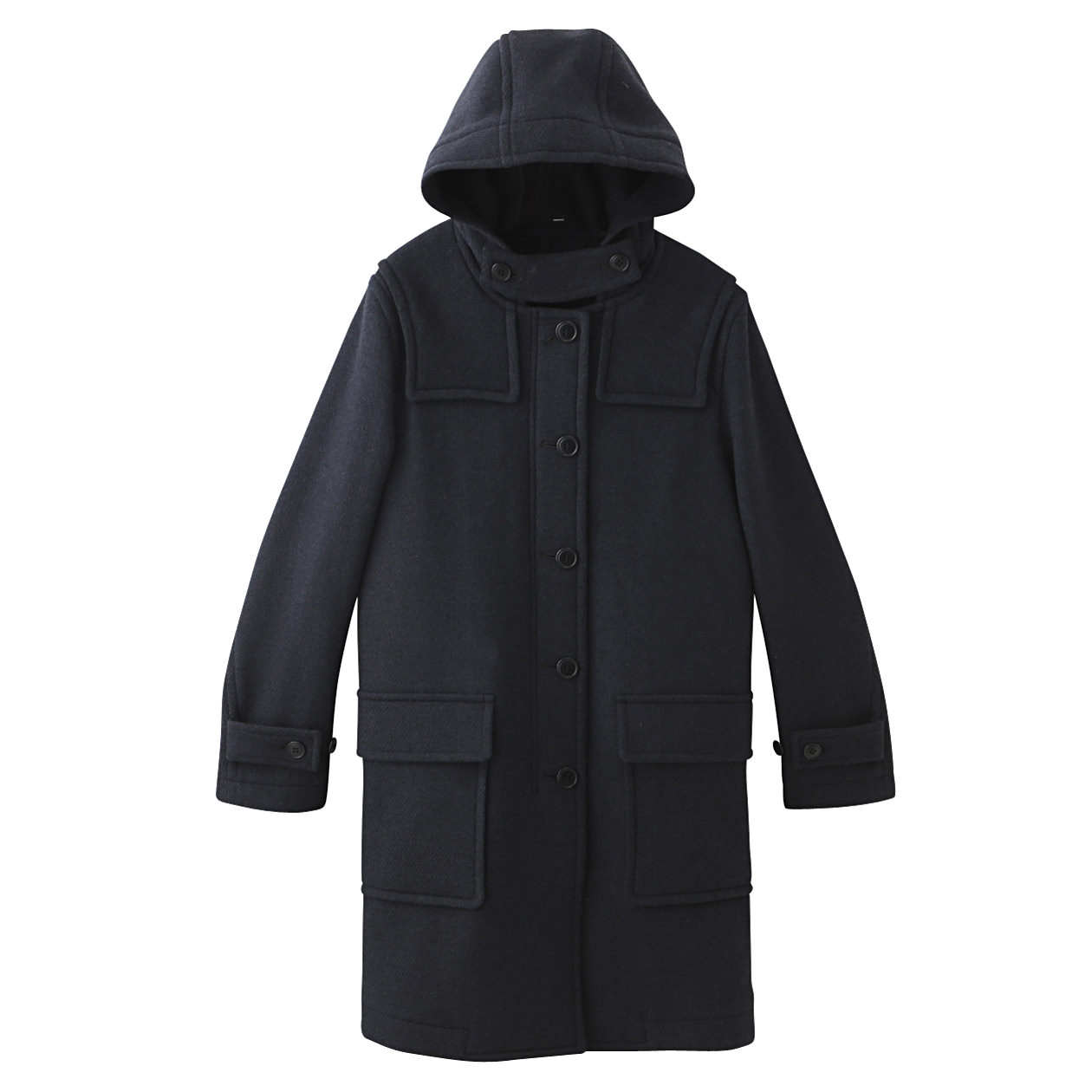 无印良品 MUJI 女式 牛角扣大衣