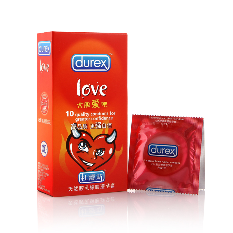 durex杜蕾斯 避孕套安全套Love大胆爱10只装房事成人情趣计生用品
