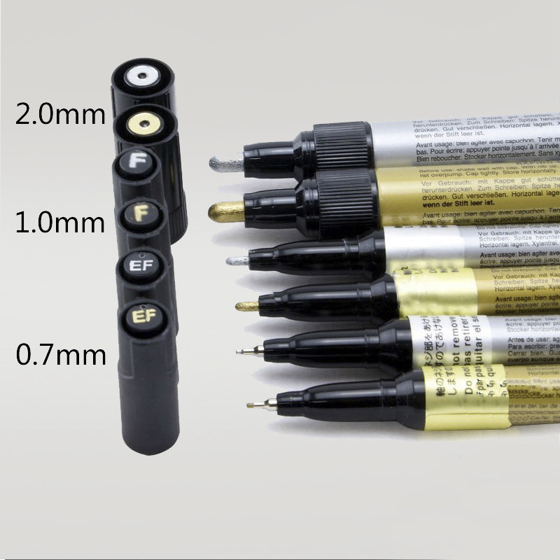 Japanese genuine PT up to pen oily marker pen highlight local tyrant electroplating pen gold silver