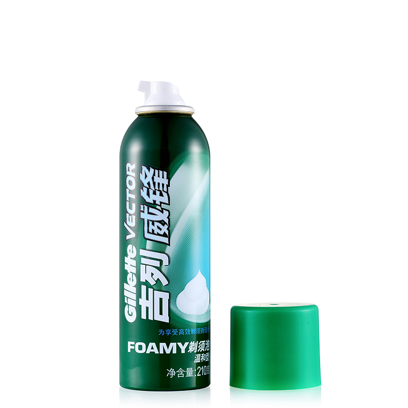吉列威锋剃须泡210g 温和foamy高润滑湿剃刮胡泡沫膏新品正品特价