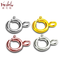 Edge rifle 925 silver necklace buckle joint bracelet connection spring button buckle handmade DIY accessories accessories hanging ring