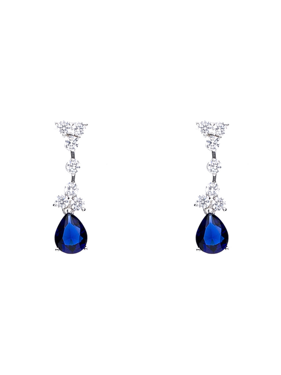 viva 炫雅曼妙系列西班牙王后莱蒂齐亚同款晨露宝蓝色水滴形耳环