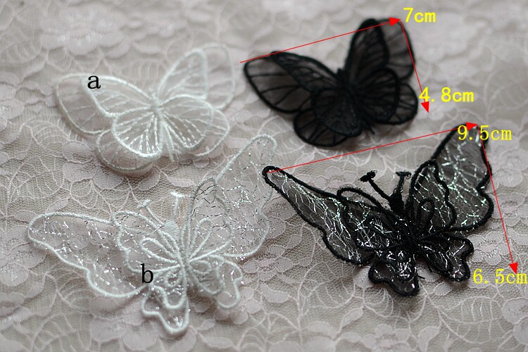 diy lace accessories embroidery mesh butterfly lace cloth patch clothes patch wedding dress accessories