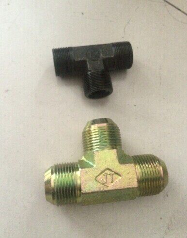 Outer wire three-way oil pipe joint Hydraulic joint Transition joint High pressure three-way joint Right angle joint