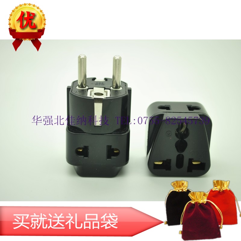 DLabel power supply converter South Korea Nordic Finland France Norway Sweden Netherlands Poland plug 1 minute 2 socket